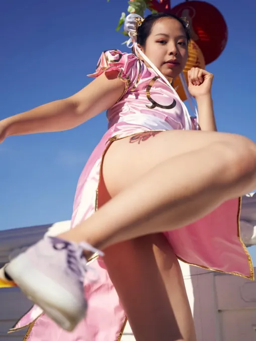 11 Pink Chun Li Cosplay